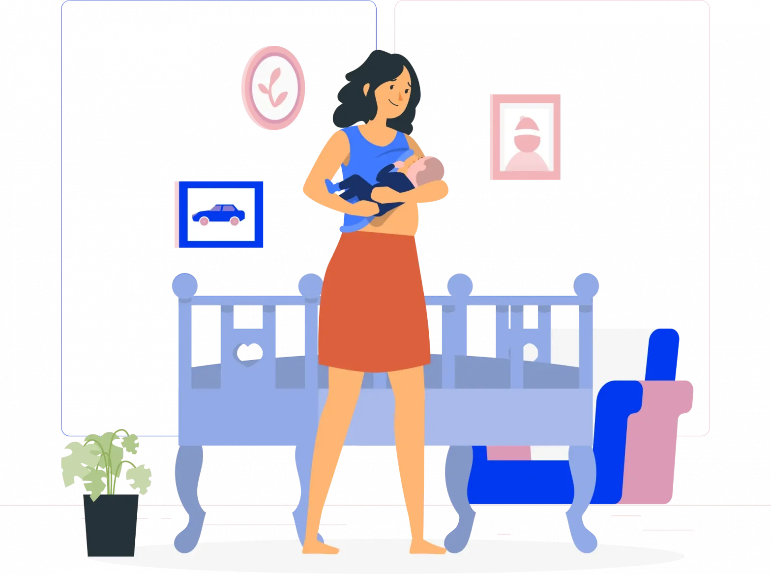 Adults playing with children