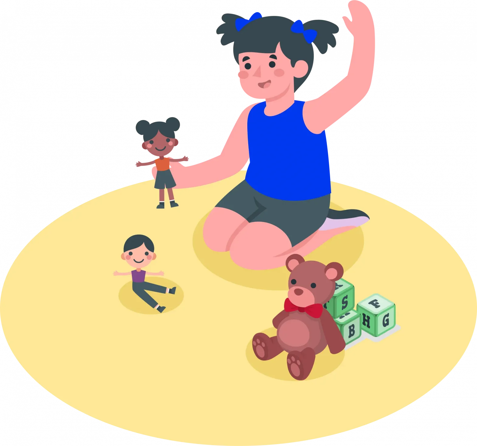 Child playing with toys