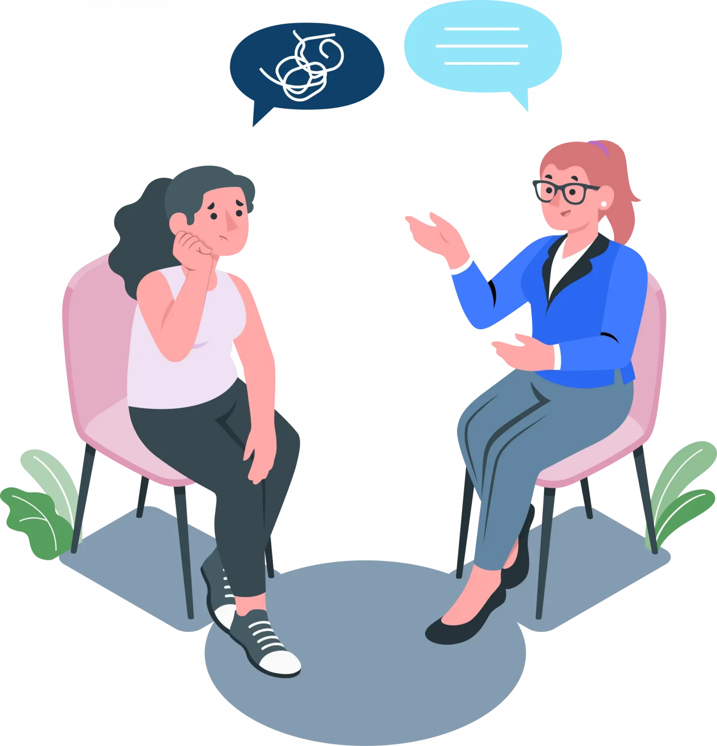 Therapy session with adolescent